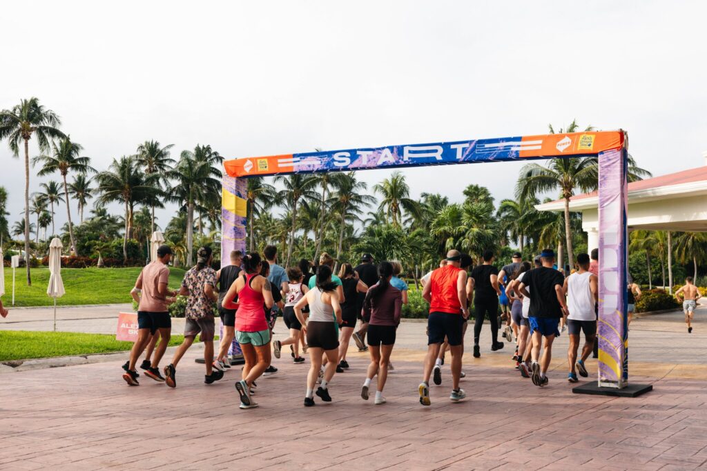 Quest attendees participate in a 5k.
