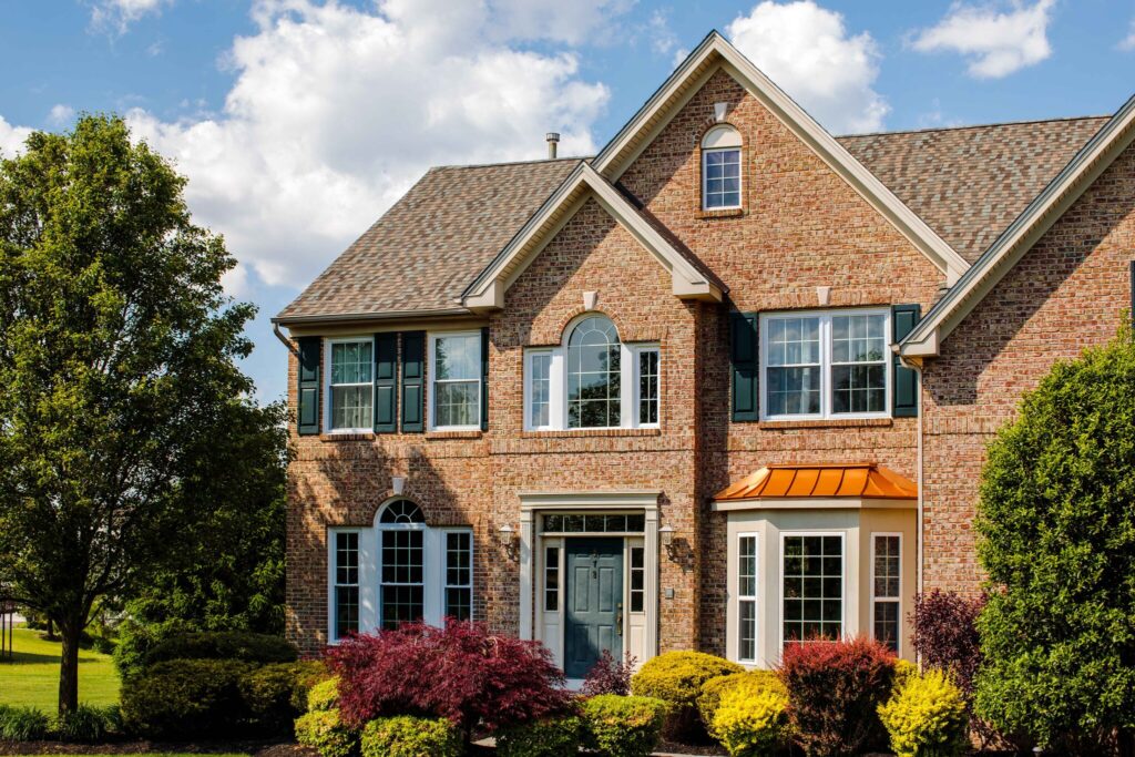 A POWER house with beautiful landscaping.