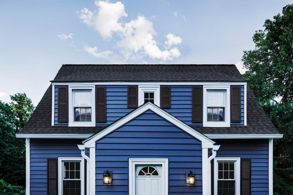 A blue POWER house.